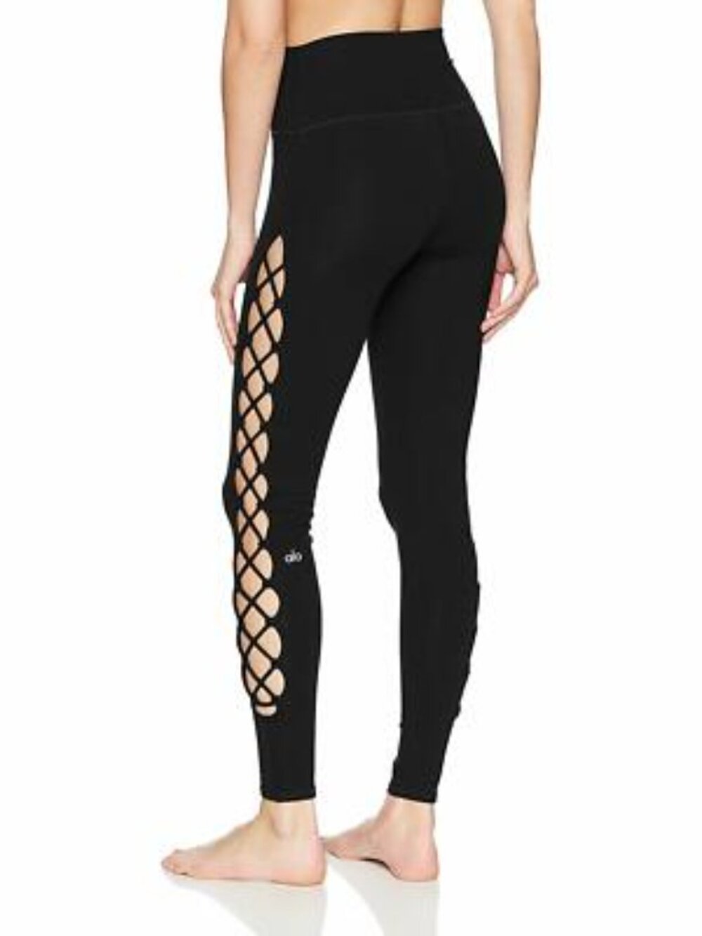 RARE ALO YOGA THICK SOFT FULL LENGTH BRAIDED SIDES LEGGINGS SIZE MEDIUM